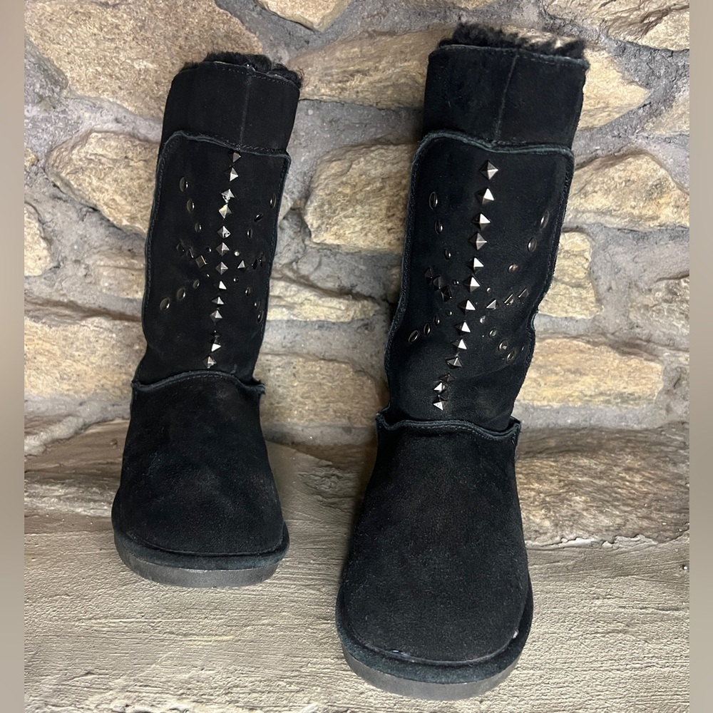BearPaw Black Studded Winter Boots
